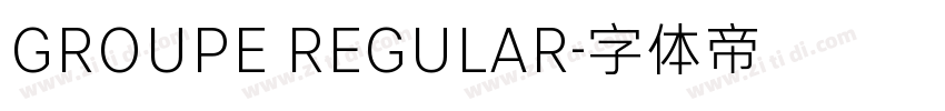 GROUPE REGULAR字体转换